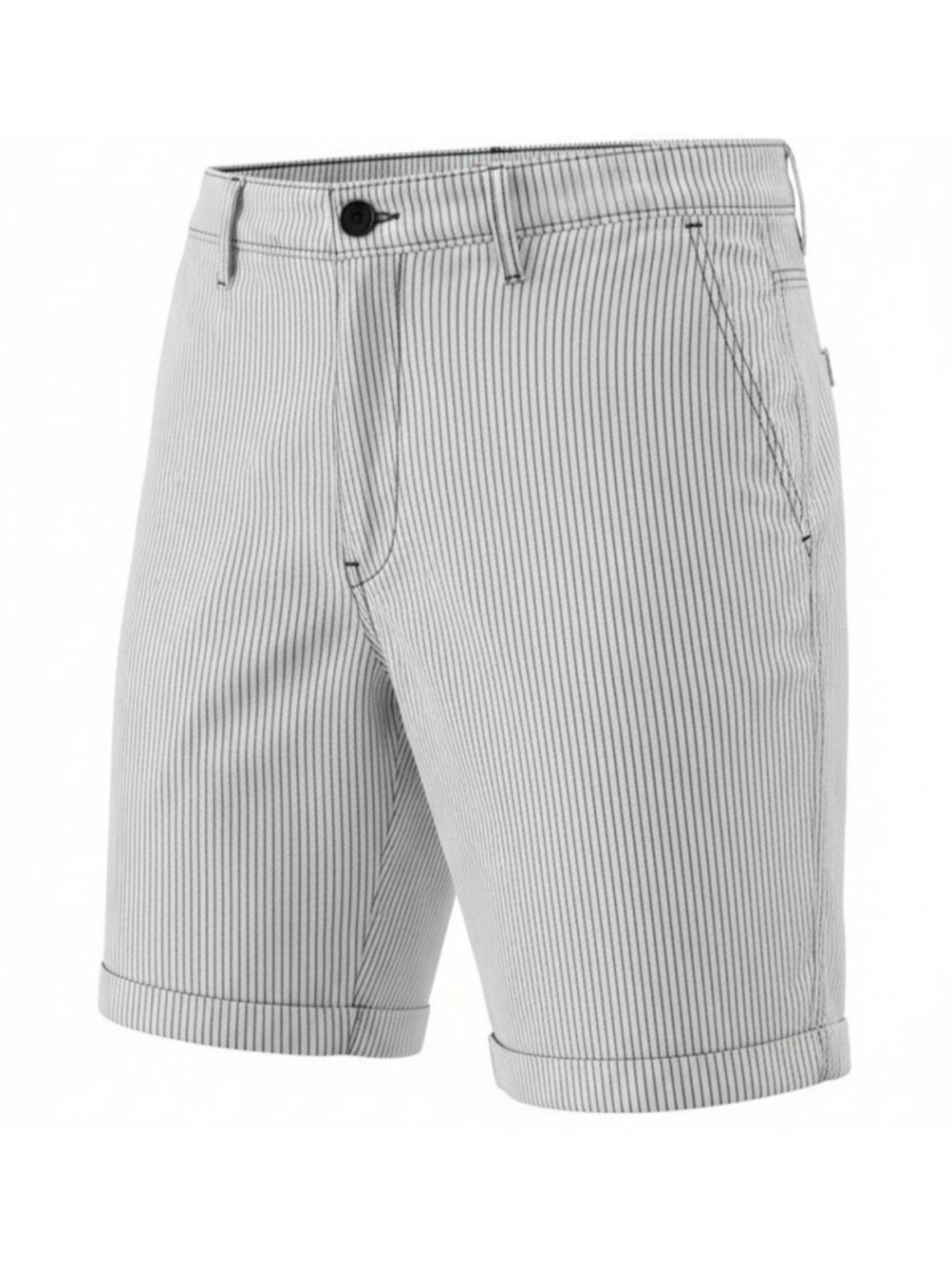 Levi's XX Chino Relaxed Fit Black White Striped Cotton Shorts 36 Inseam 9 Men's